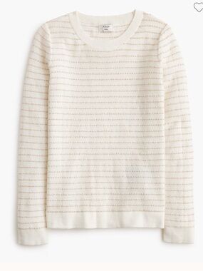 New J. Crew Metallic-stripe Teddie Sweater XS